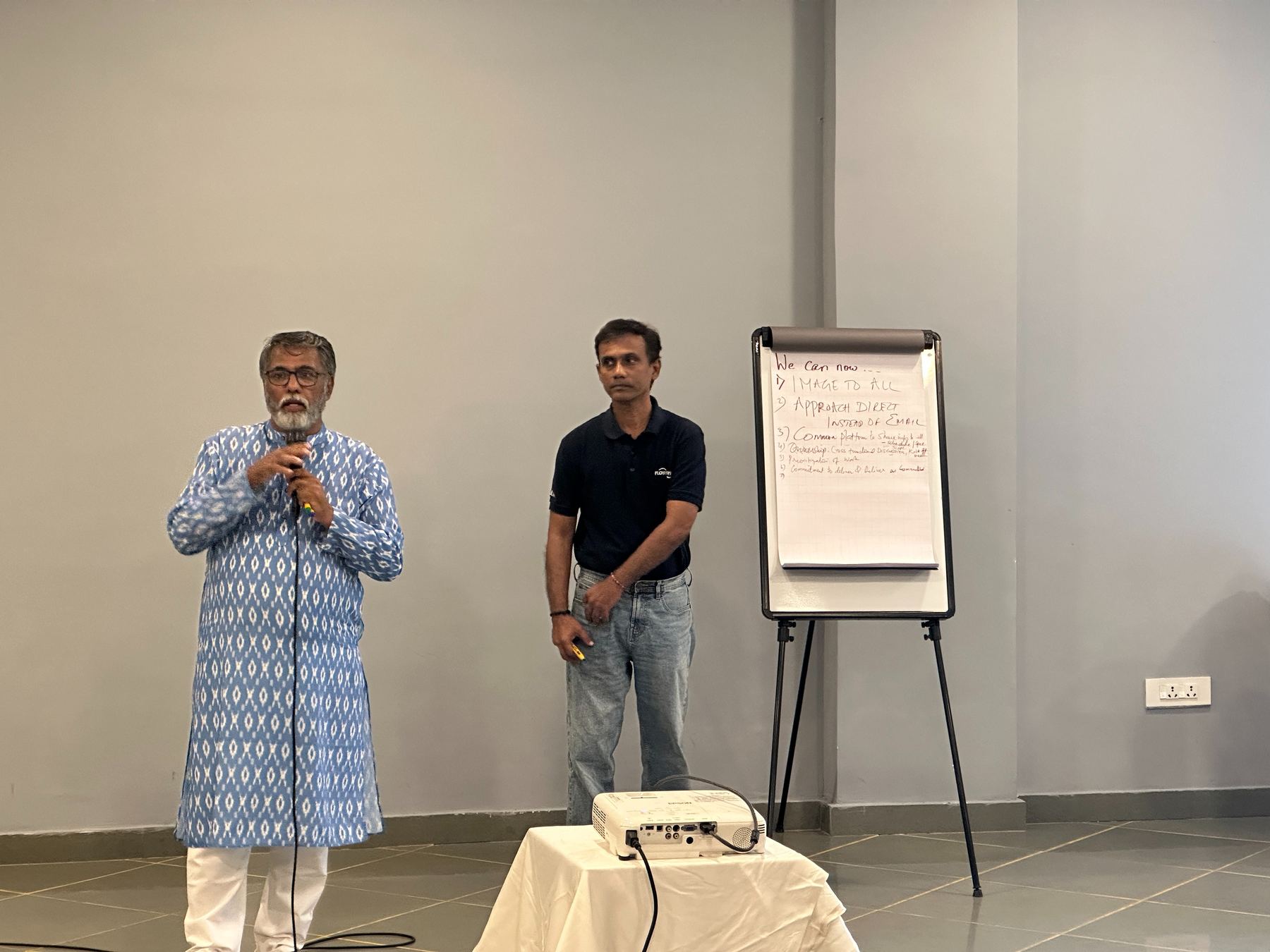 Facilitation flip-chart session